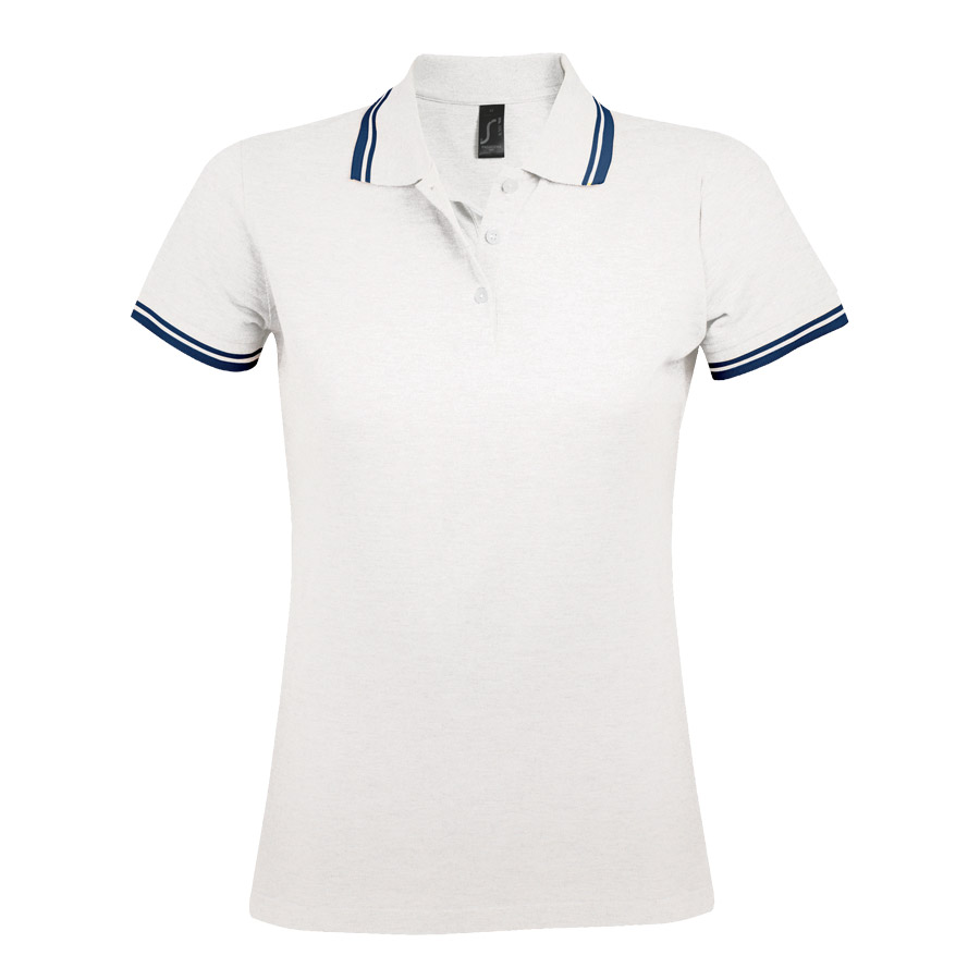 POLO BICOLORE PERSONNALISABLE FEMME 'PASADENA' 200 GR/M²