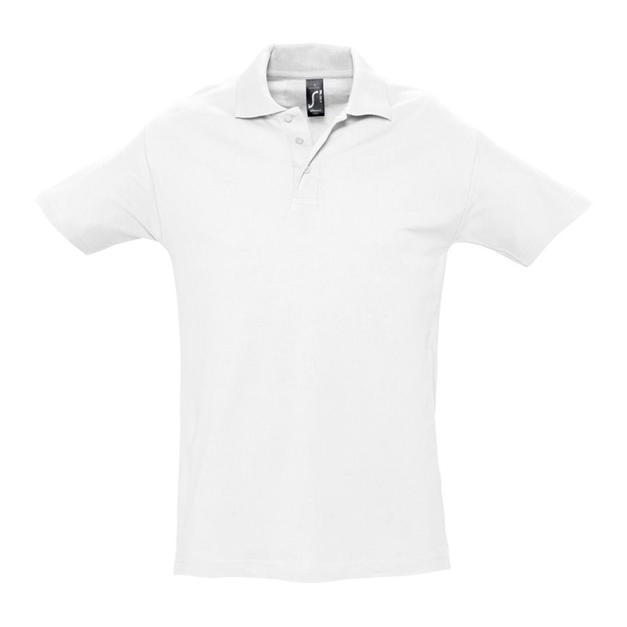POLO PERSONNALISÉ HOMME 'SPRING' BLANC 210 GR/M²