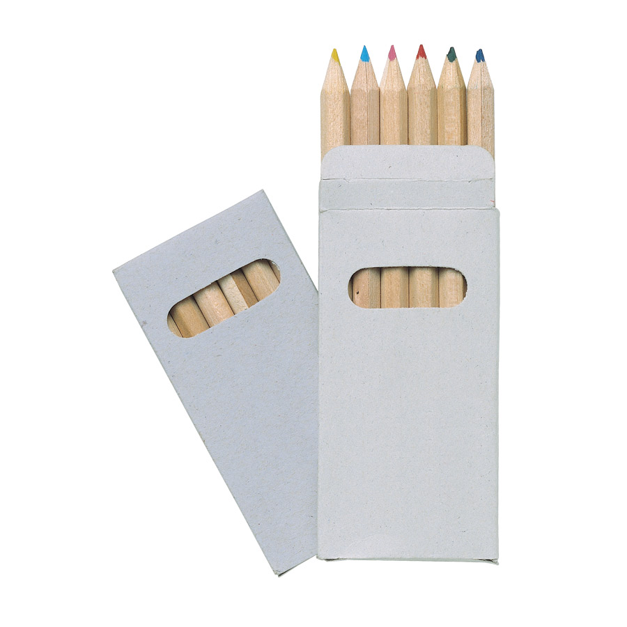 ETUI DE 6 MINI CRAYONS DE COULEUR 'CORDOU'
