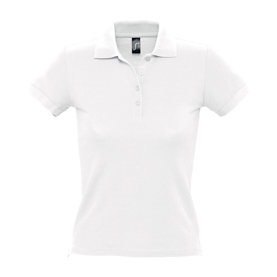 POLO PUBLICITAIRE FEMME 'PEOPLE' BLANC 210 GR/M²