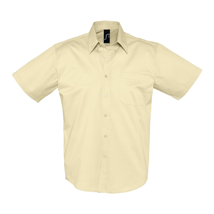 CHEMISE HOMME MANCHES COURTES 'BROOKLYN' 140 GR/M²