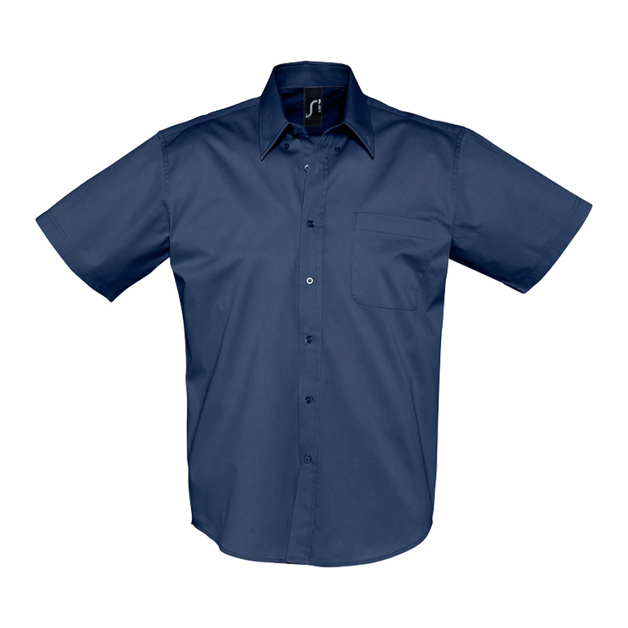 CHEMISE HOMME MANCHES COURTES 'BROOKLYN' 140 GR/M²