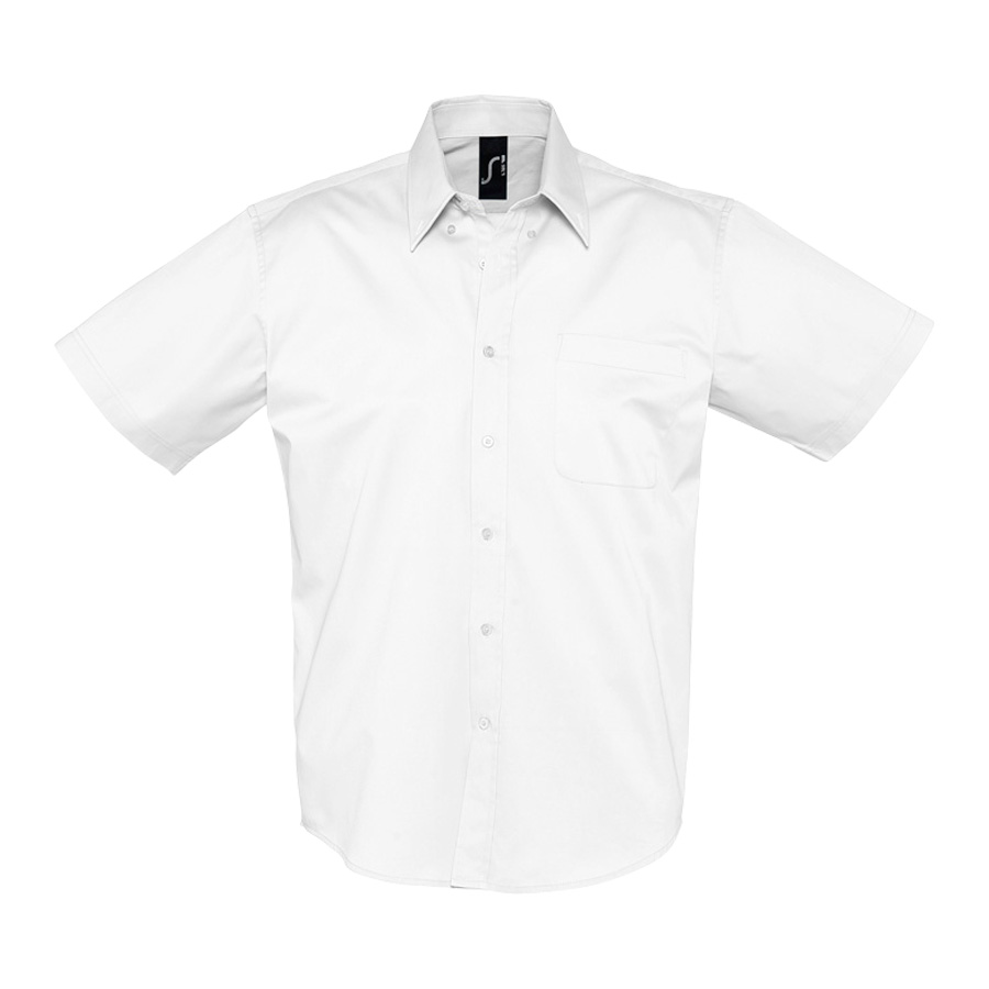 CHEMISE HOMME MANCHES COURTES 'BROOKLYN' 140 GR/M²