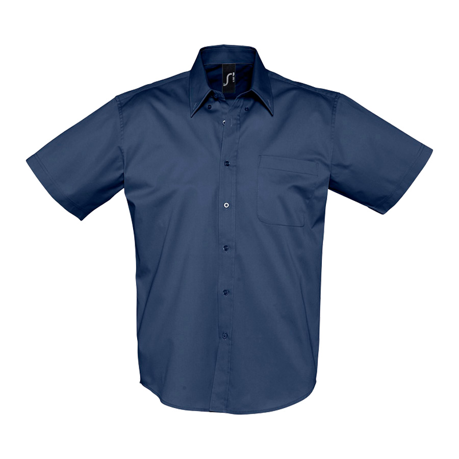 CHEMISE HOMME MANCHES COURTES 'BROOKLYN' 140 GR/M²