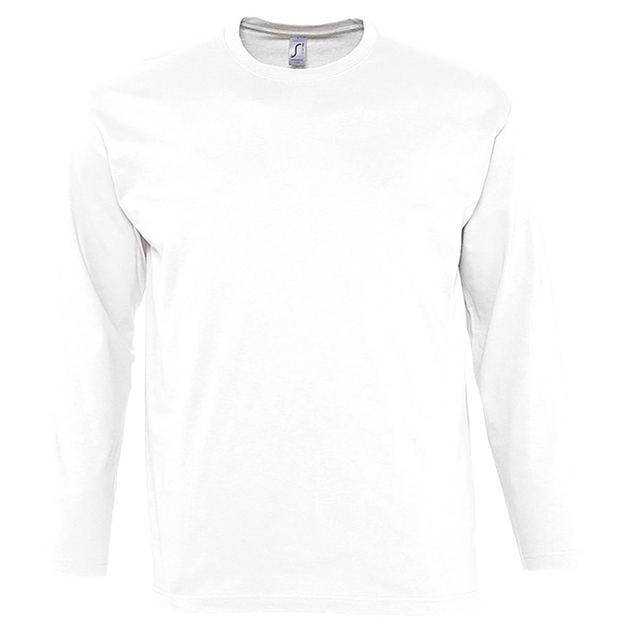 TEE-SHIRT HOMME MANCHES LONGUES 'MONARCH' BLANC 150 GR/M²