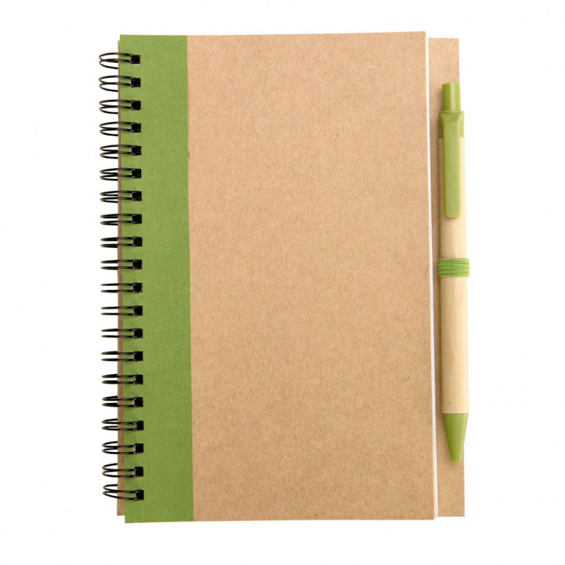 CARNET NON LIGNÉ AVEC STYLO RECYCLES 'RAMSES'