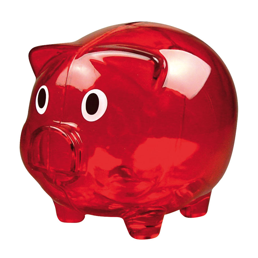 TIRELIRE PUBLICITAIRE TRANSPARENTE 'NOUF'