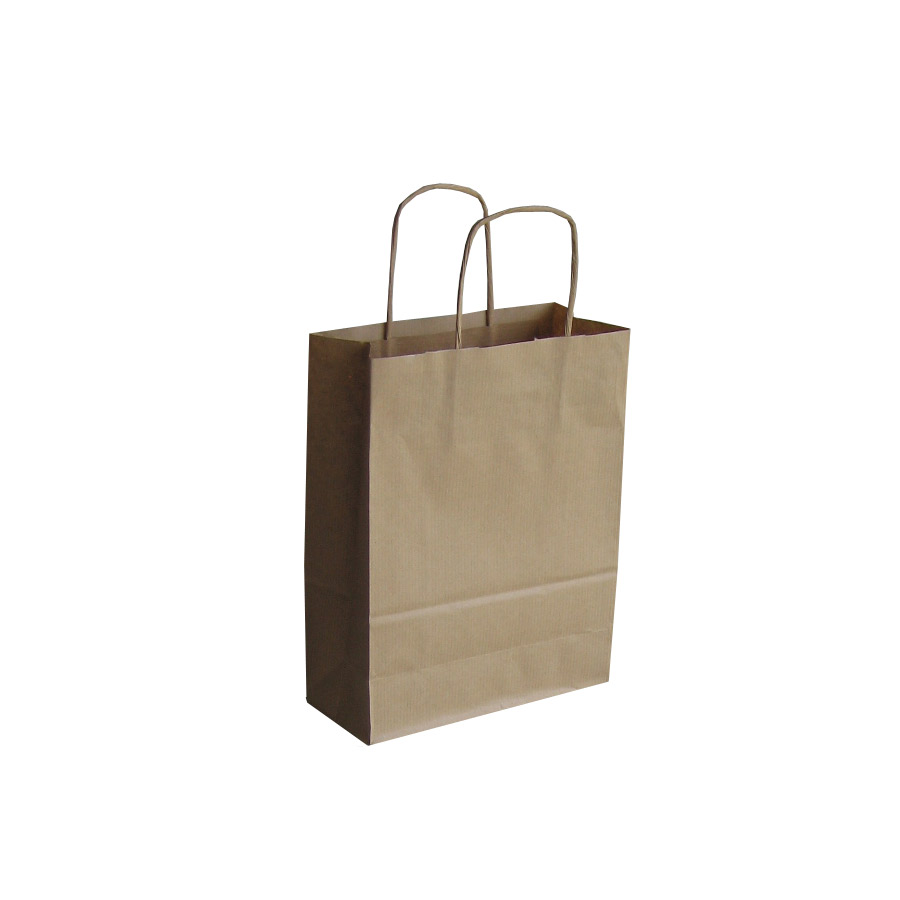 SAC PAPIER KRAFT PUBLICITAIRE ANSES TORSADEES 'HAVANO' 18X24X8 CM 115 GR/M²