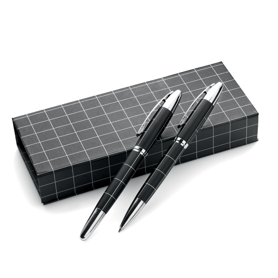 PARURE STYLO A BILLE ET ROLLER 'JAKARTA'