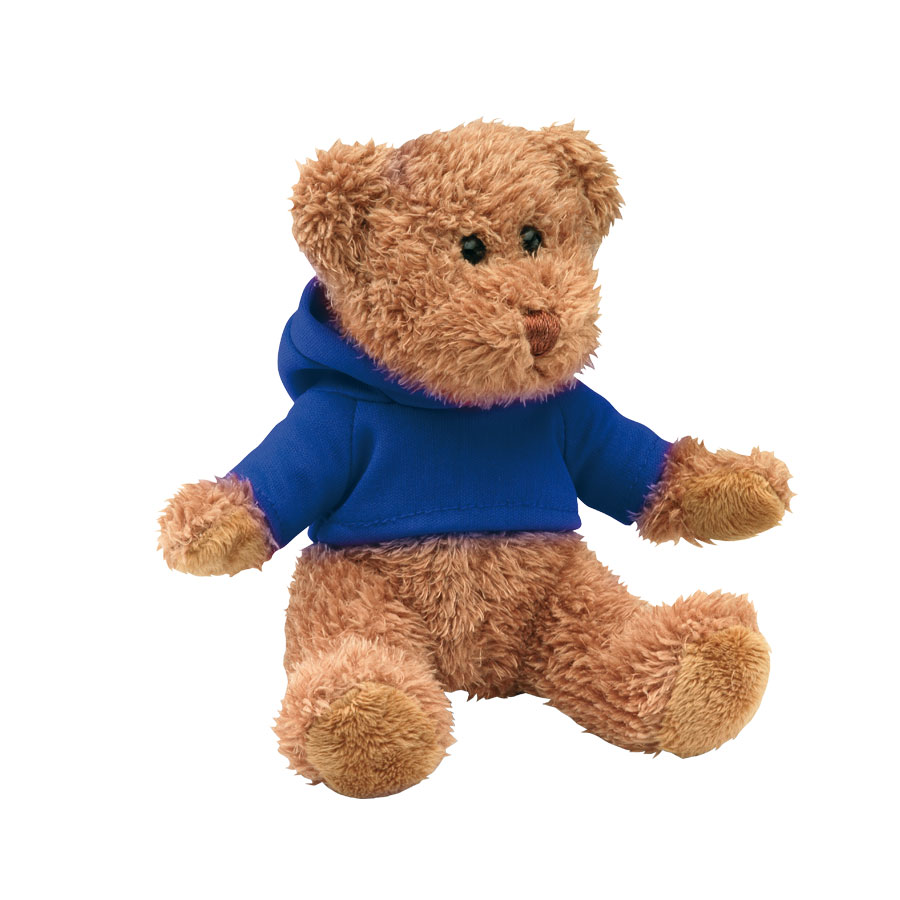 PELUCHE OURSON PERSONNALISABLE AVEC SWEAT CAPUCHE 'TEDDY'
