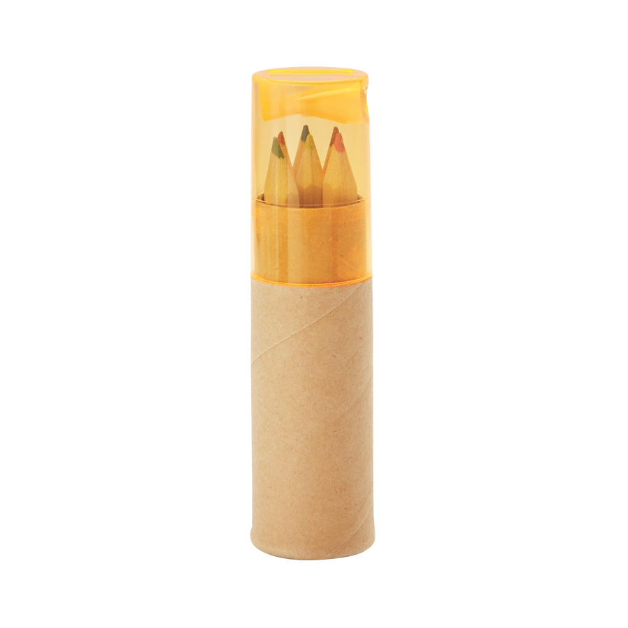 SET DE 6 CRAYONS DE COULEUR AVEC TAILLE-CRAYON 'ANDORRE'