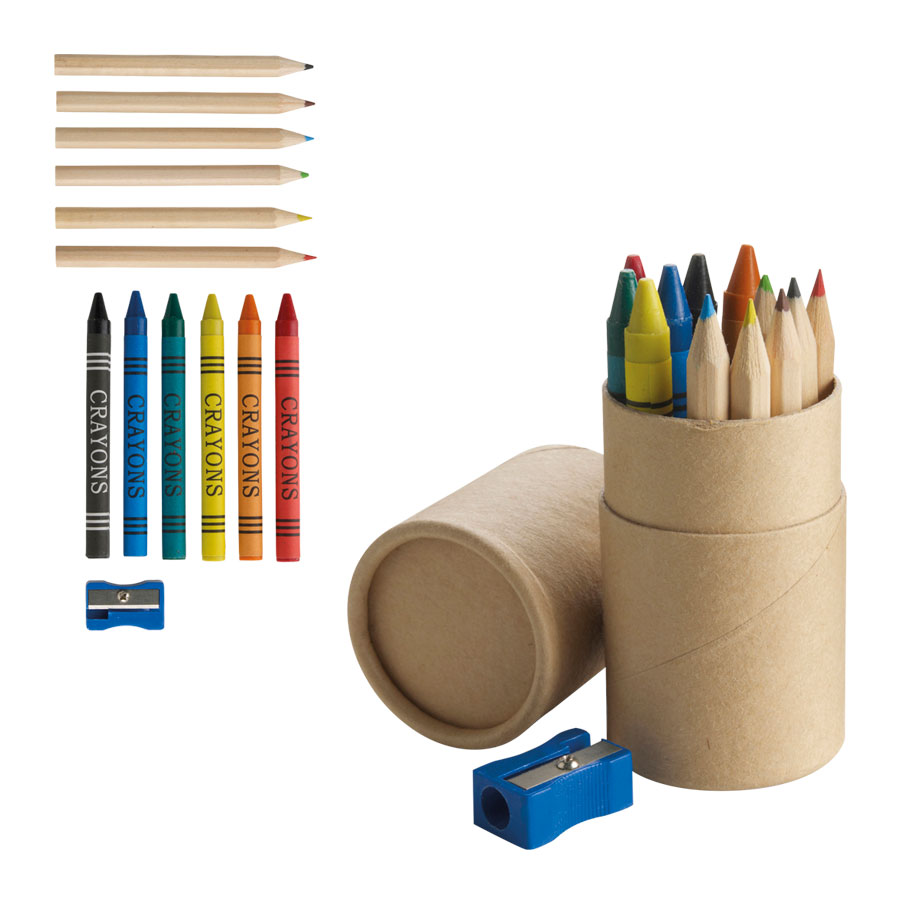 ÉTUI PUBLICITAIRE DE 12 CRAYONS 'LUCIE'