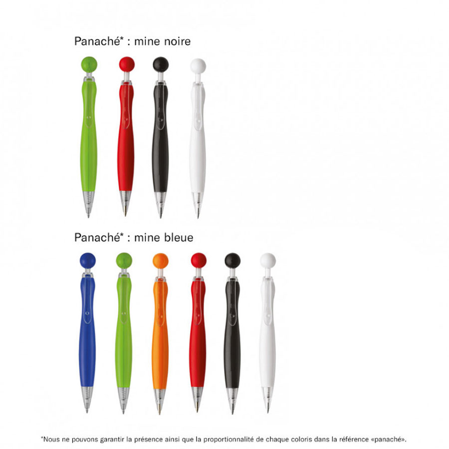 LOT DE 250 STYLOS PERSONNALISABLES 'BULLE'