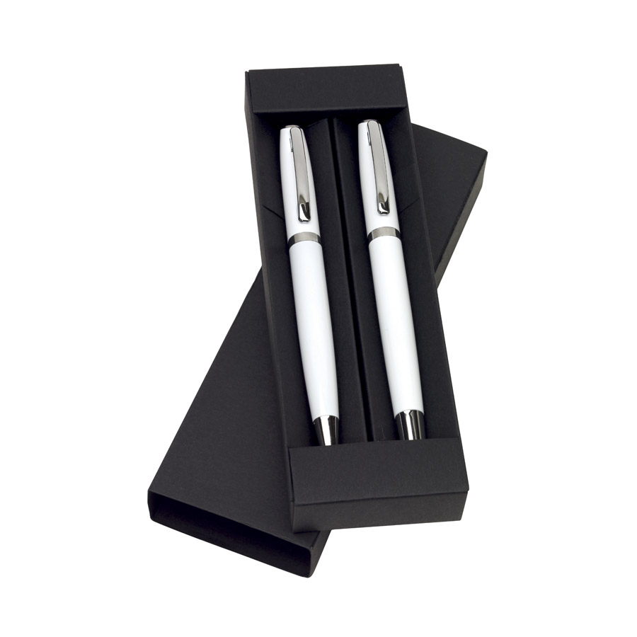 PARURE STYLO BILLE ET ROLLER GRAVÉS 'COURBEVOIE'