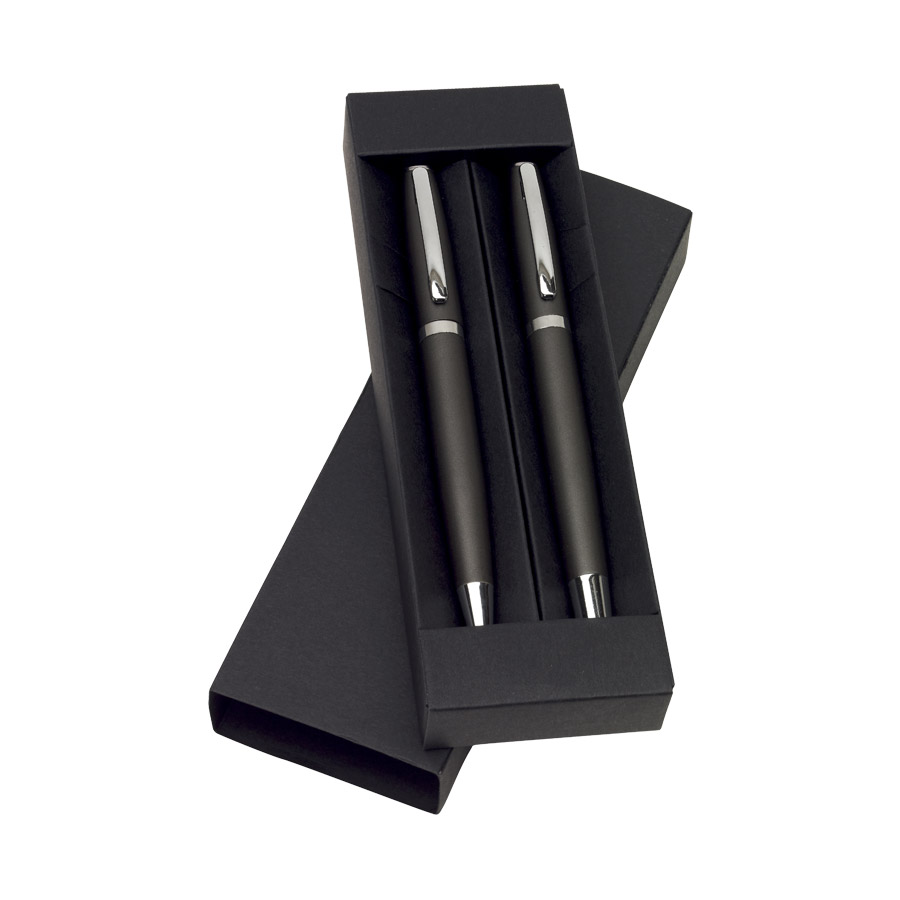 PARURE STYLO BILLE ET ROLLER GRAVÉS 'COURBEVOIE'