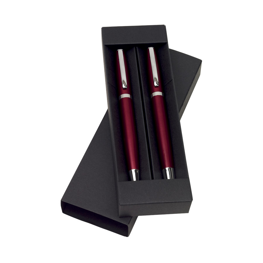 PARURE STYLO BILLE ET ROLLER GRAVÉS 'COURBEVOIE'