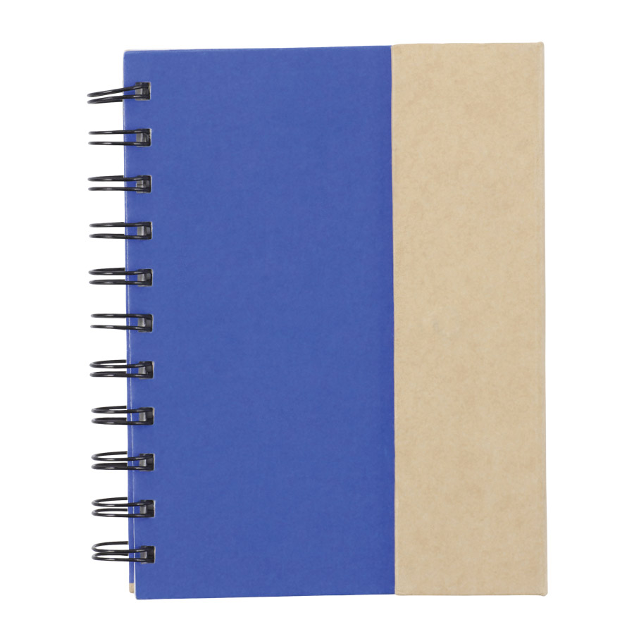 BLOC-NOTES À SPIRALES AVEC STYLO ET MÉMOS 'NOAH'