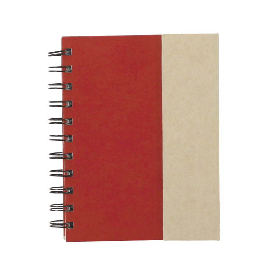 BLOC-NOTES À SPIRALES AVEC STYLO ET MÉMOS 'NOAH'