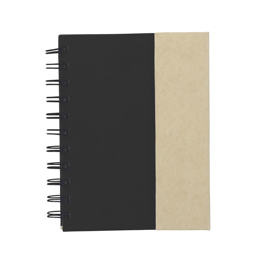 BLOC-NOTES À SPIRALES AVEC STYLO ET MÉMOS 'NOAH'