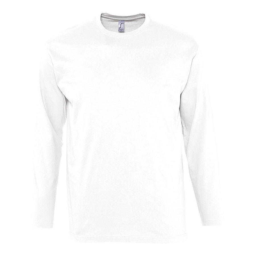 TEE-SHIRT HOMME MANCHES LONGUES 'MONARCH' BLANC 150 GR/M²