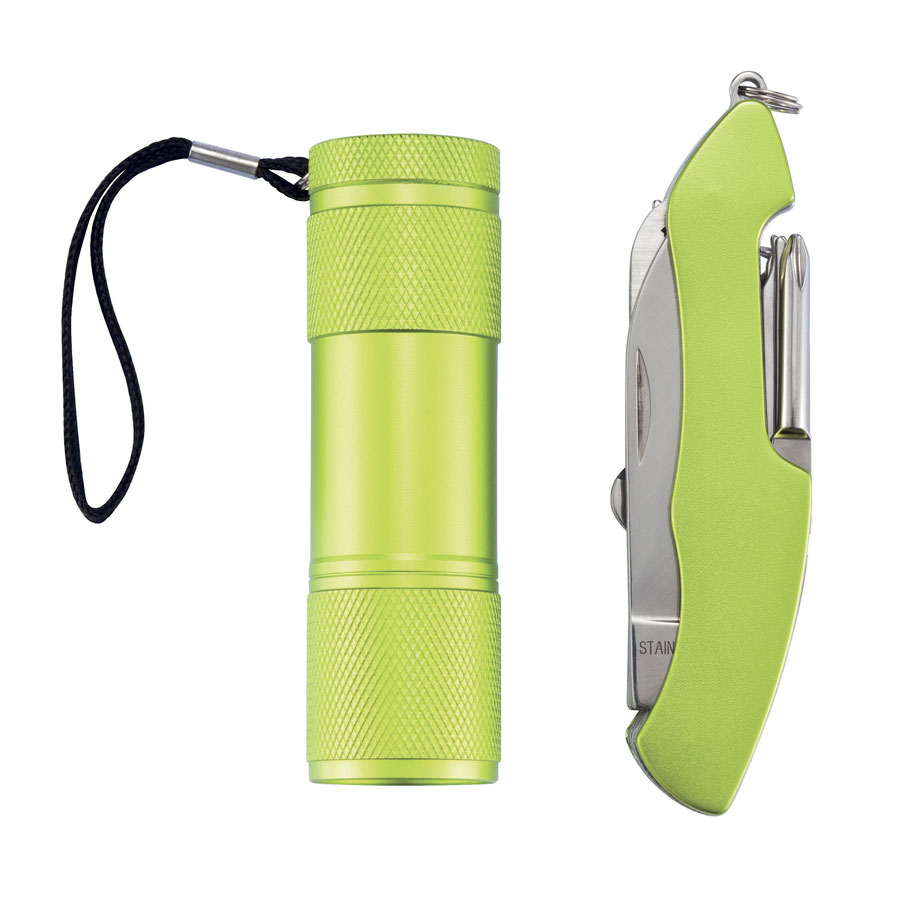 SET DE COUTEAU DE POCHE 13 FONCTIONS ET LAMPE 'LASKO'