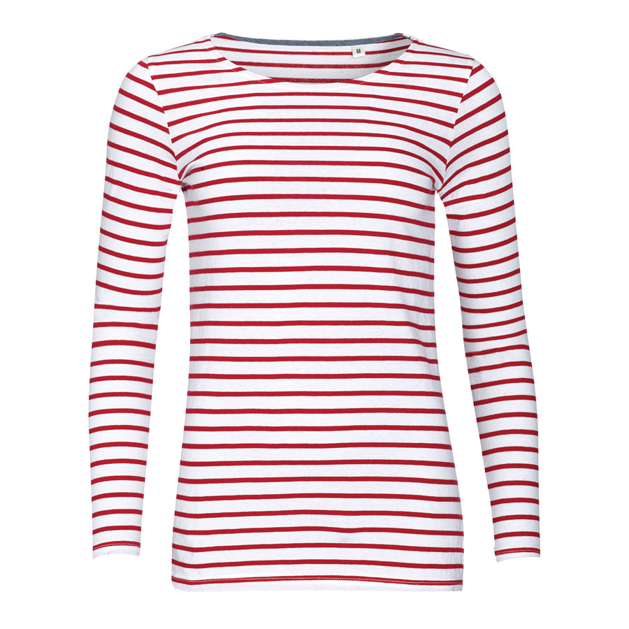 MARINIÈRE PUBLICITAIRE COL ROND FEMME 'MARINE' 150GR/M²