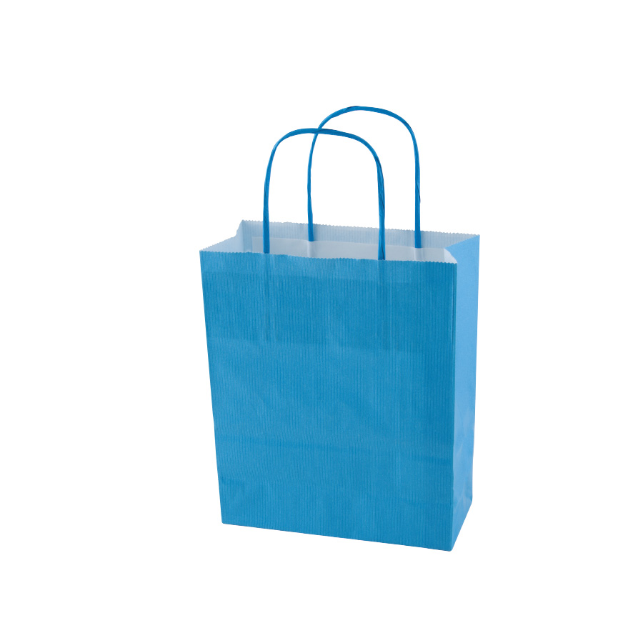 SAC PAPIER KRAFT PUBLICITAIRE ANSES TORSADEES 'CUBANO' 22X31X10 cm 90 GR/M²