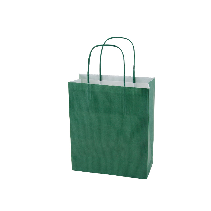 SAC PAPIER KRAFT PUBLICITAIRE ANSES TORSADEES 'CUBANO' 22X31X10 cm 90 GR/M²