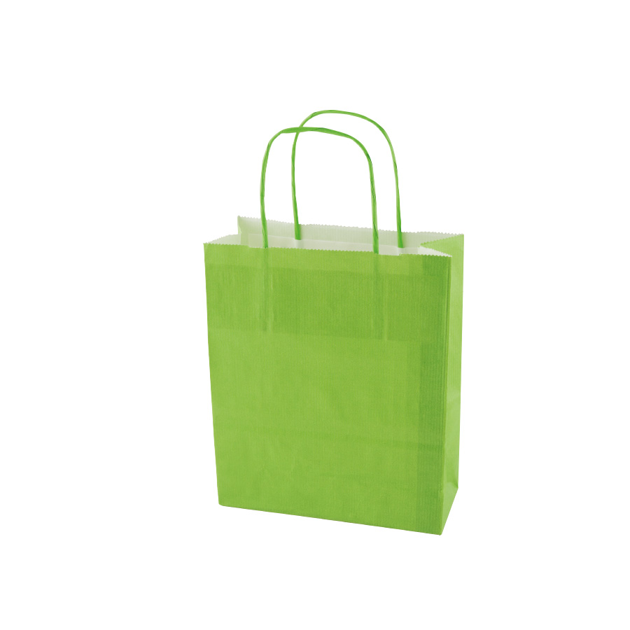 SAC PAPIER KRAFT PUBLICITAIRE ANSES TORSADEES 'CUBANO' 22X31X10 cm 90 GR/M²