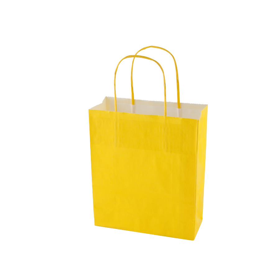 SAC PAPIER KRAFT PUBLICITAIRE ANSES TORSADEES 'CUBANO' 22X31X10 cm 90 GR/M²