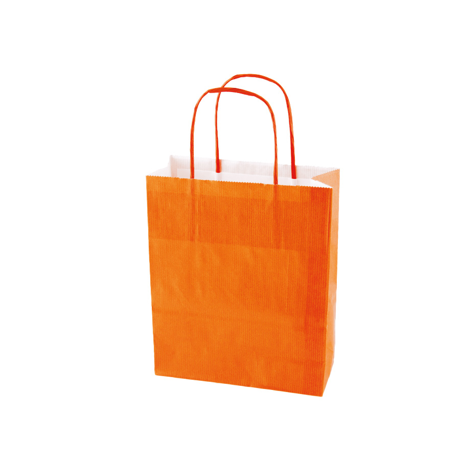 SAC PAPIER KRAFT PUBLICITAIRE ANSES TORSADEES 'CUBANO' 22X31X10 cm 90 GR/M²