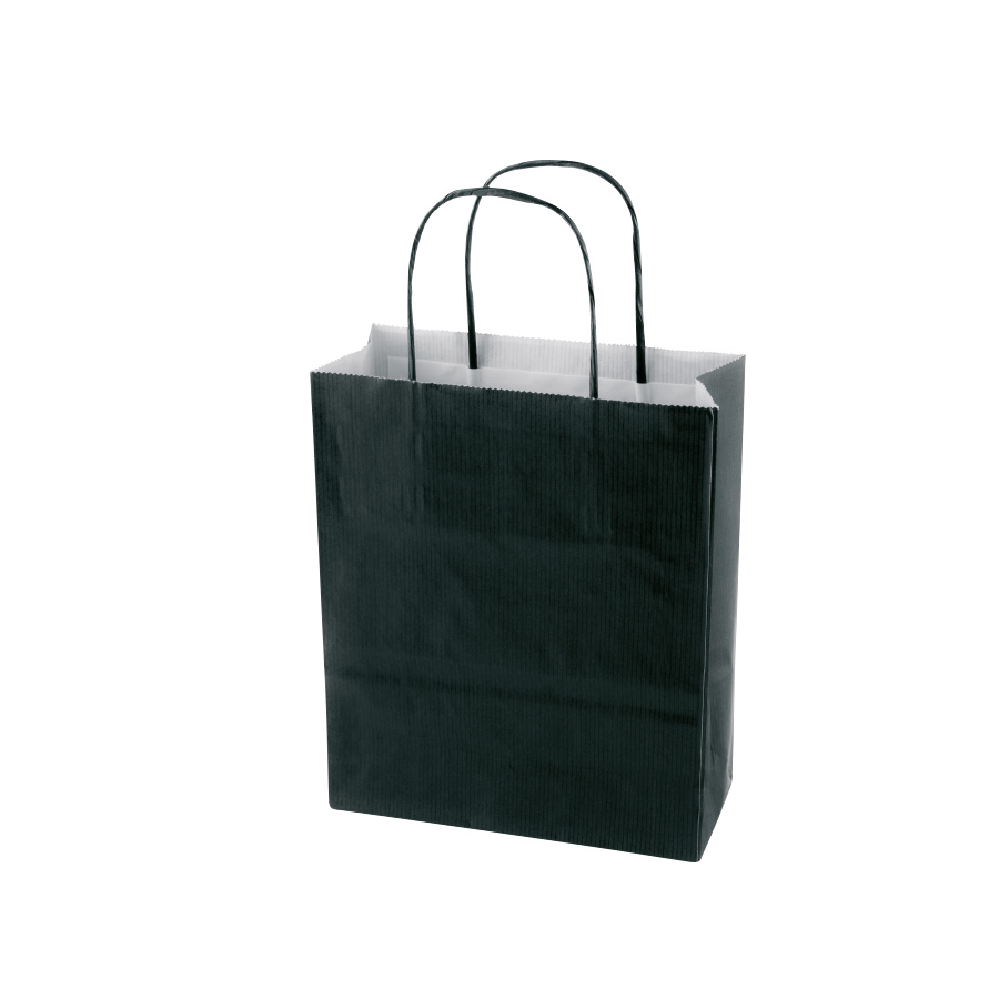 SAC PAPIER KRAFT PUBLICITAIRE ANSES TORSADEES 'CUBANO' 22X31X10 cm 90 GR/M²