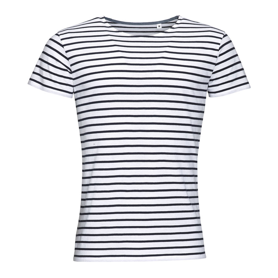 T-SHIRT MARINIÈRE PERSONNALISÉ HOMME 'MILES' 150GR/M²