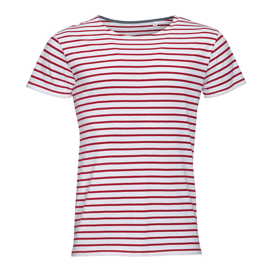 T-SHIRT MARINIÈRE PERSONNALISÉ HOMME 'MILES' 150GR/M²