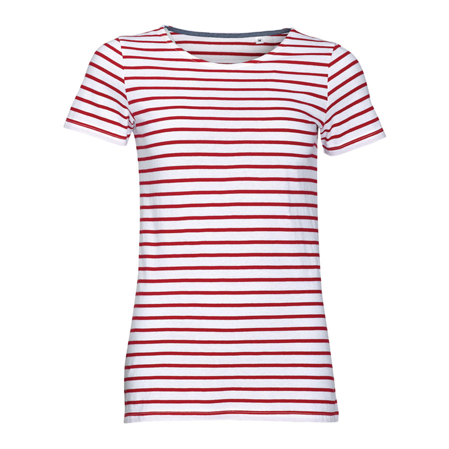 T-SHIRT MARINIÈRE PUBLICITAIRE FEMME 'MILES' 150GR/M²