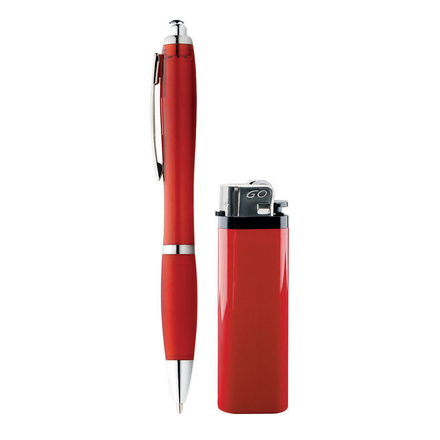 LOT DE 250 BRIQUETS JETABLES 'URANUS' + 250 STYLOS 'RIOCOLOR'