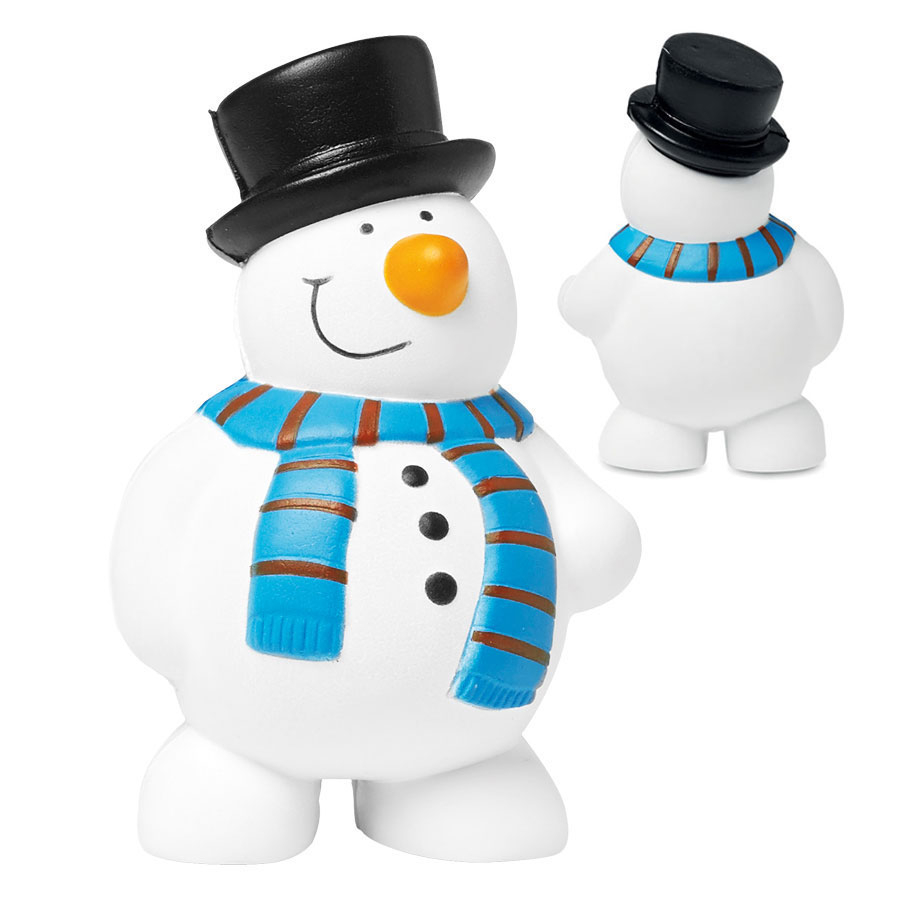 BALLE ANTI-STRESS BONHOMME DE NEIGE PUBLICITAIRE 'FLOCON'