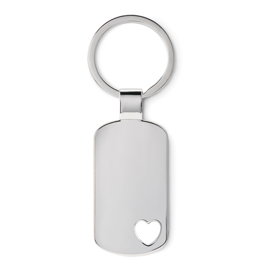 PORTE-CLÉS PERSONNALISÉ EN MÉTAL AVEC COEUR 'CORAZ'