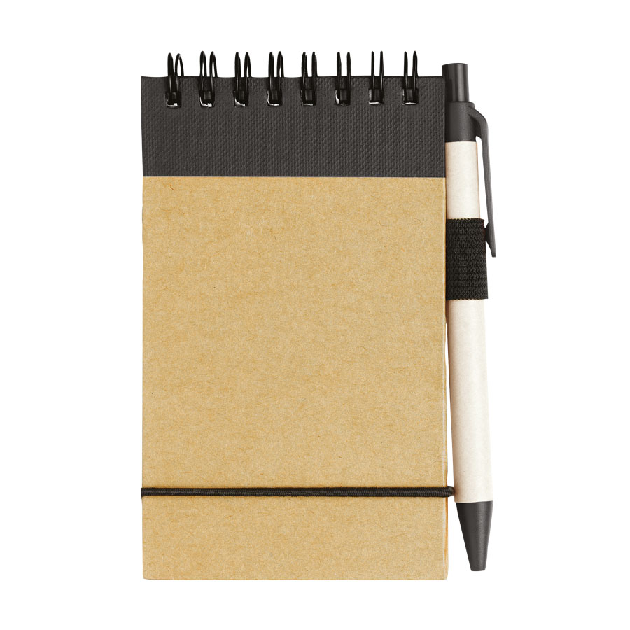 LOT DE 150 BLOC-NOTES A7 PERSONNALISÉS AVEC STYLO RECYCLÉ 'APOPIS'