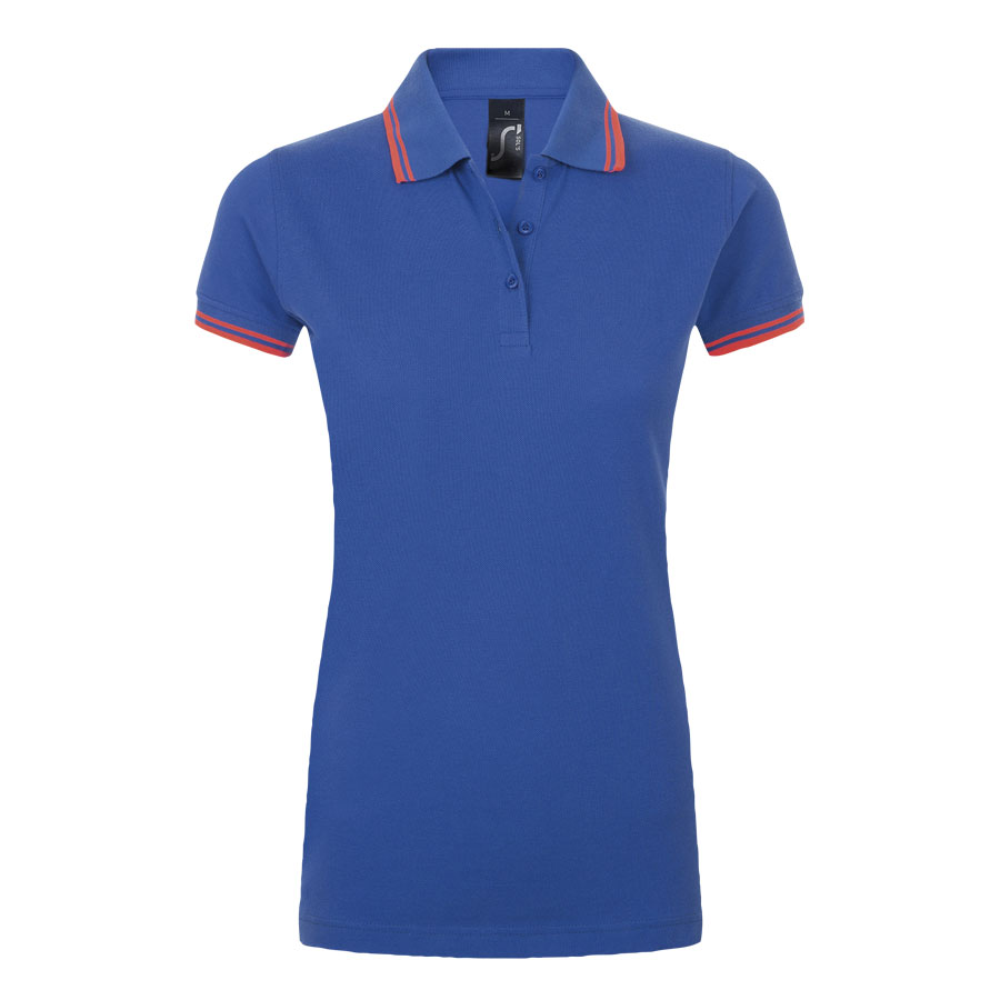 POLO BICOLORE PERSONNALISABLE FEMME 'PASADENA' 200 GR/M²