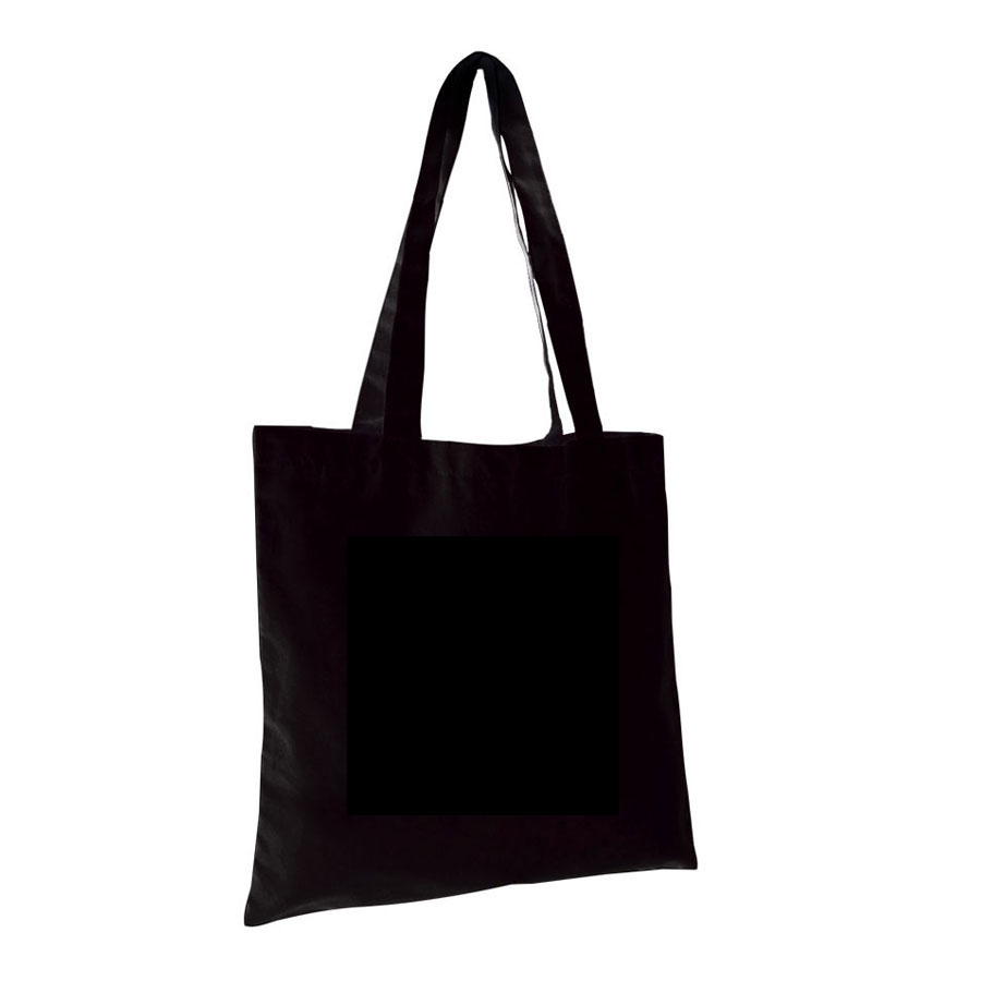 SAC SHOPPING ANSES LONGUES NOIR 'MARIETA' 150 GR/M²