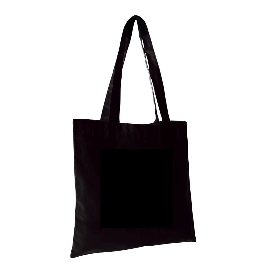SAC SHOPPING ANSES LONGUES NOIR 'MARIETA' 220 GR/M²