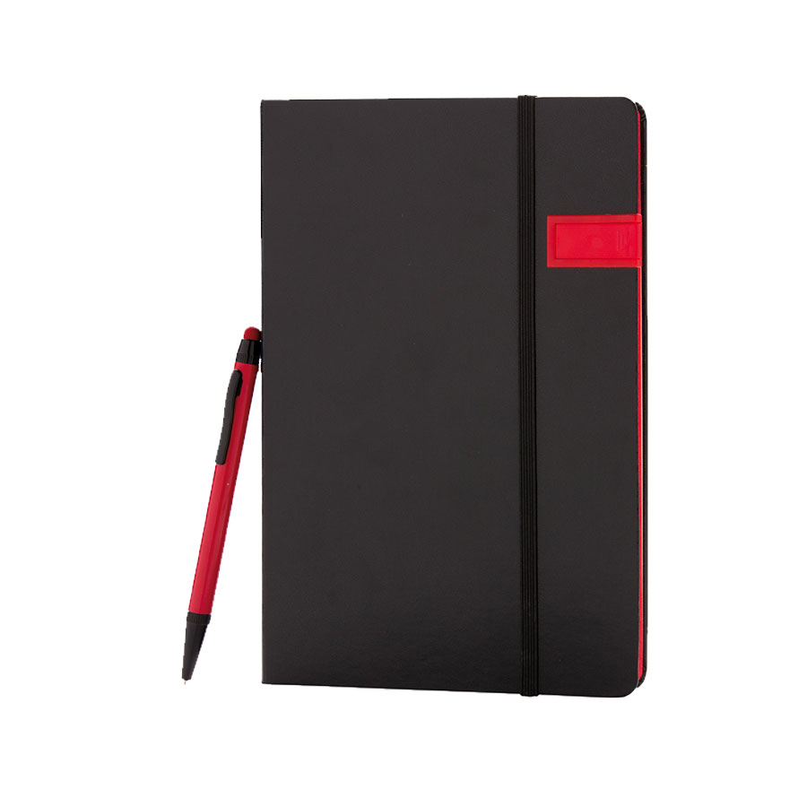 CARNET DE NOTES A5 AVEC STYLO/STYLET ET CLÉ USB 8GO PUBLICITAIRE 'XAVIER'