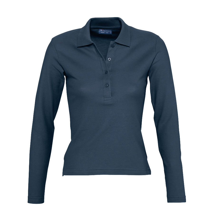 POLO PUBLICITAIRE FEMME MANCHES LONGUES 'PODIUM'