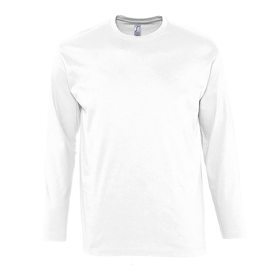 TEE-SHIRT HOMME MANCHES LONGUES 'MONARCH' BLANC 150 GR/M²