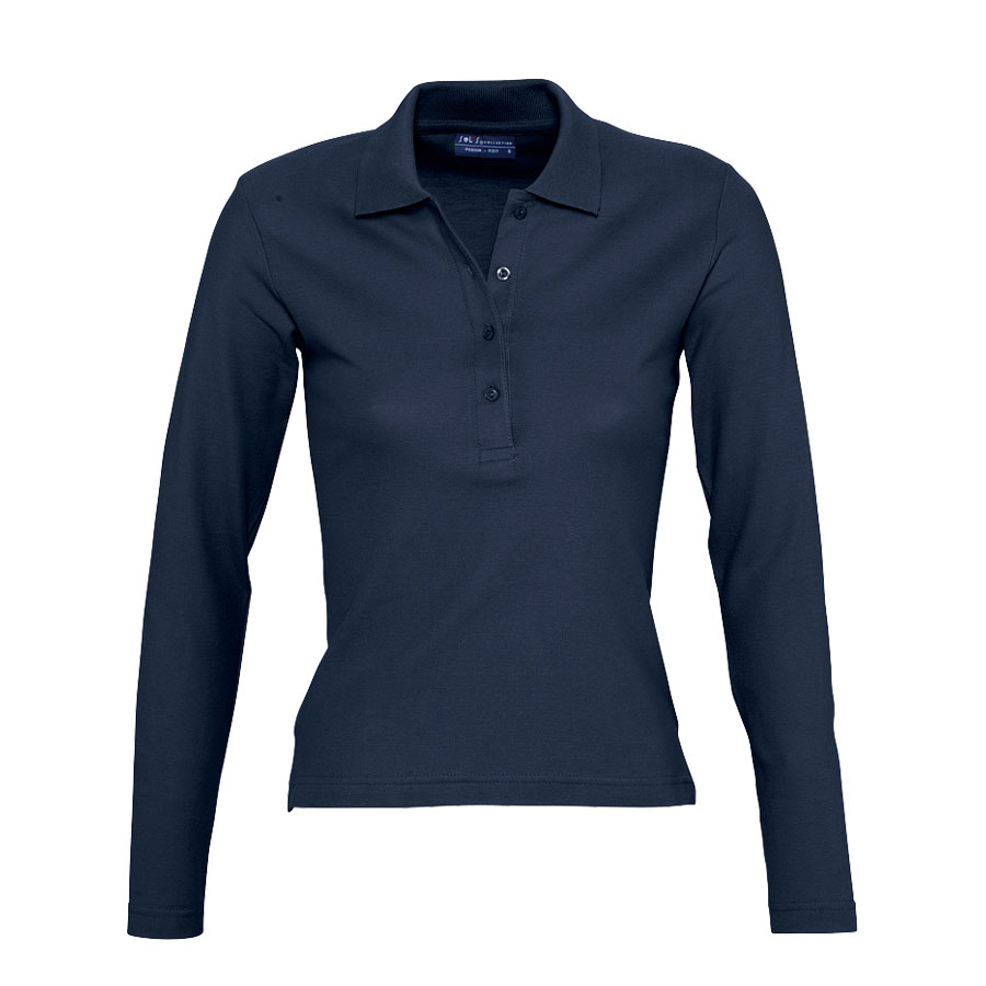 POLO PUBLICITAIRE FEMME MANCHES LONGUES 'PODIUM'