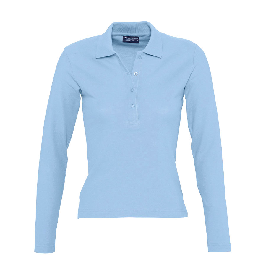 POLO PUBLICITAIRE FEMME MANCHES LONGUES 'PODIUM'