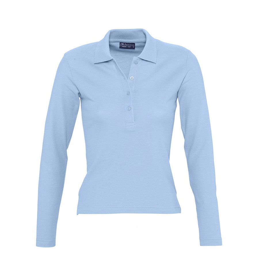 POLO PUBLICITAIRE FEMME MANCHES LONGUES 'PODIUM'