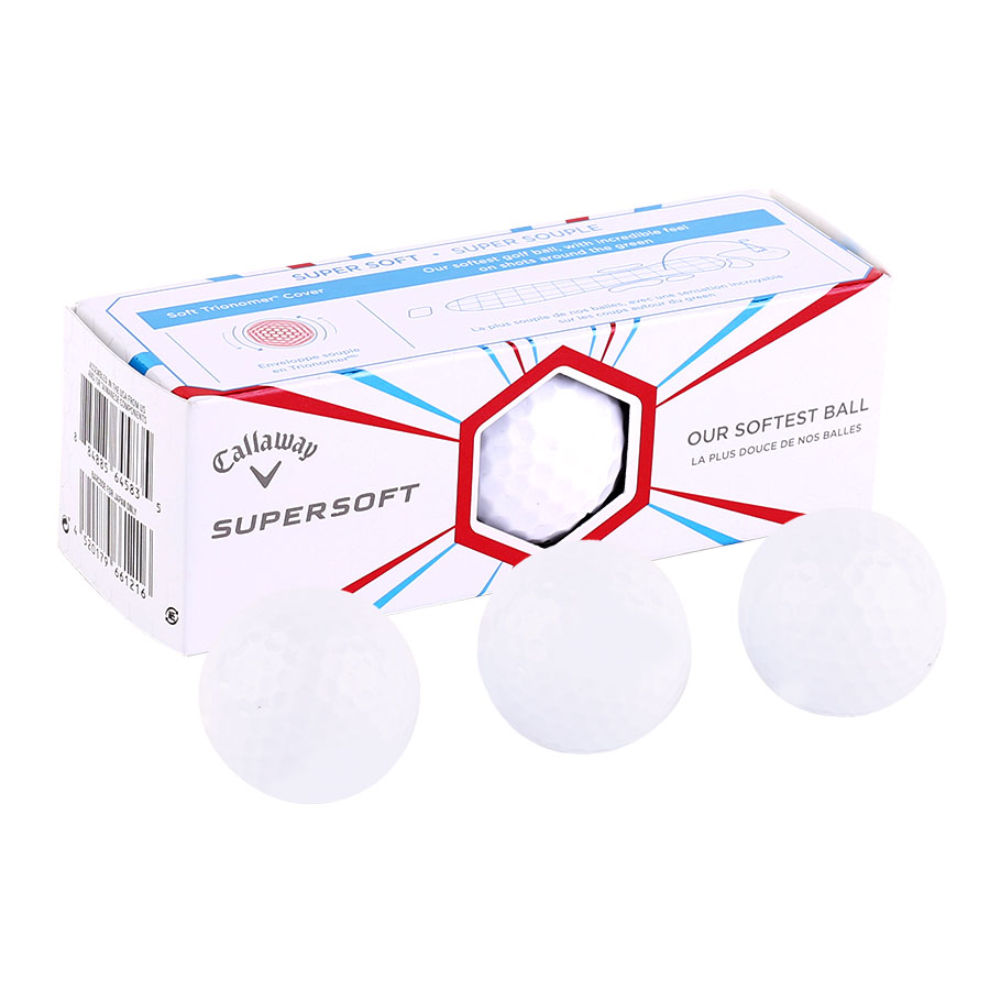 LOT DE 3 BALLES DE GOLF SUPERSOFT PUBLICITAIRE 'CALLAWAY'