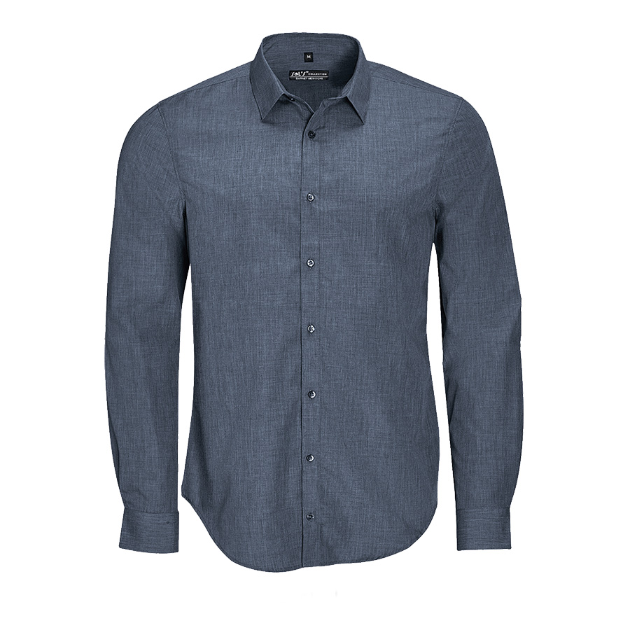 CHEMISE PERSONNALISÉE MANCHES LONGUES HOMME 'BARNET' 105 GR/M²